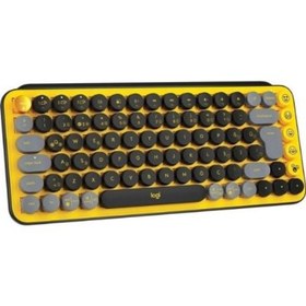 Resim Logitech POP Keys Sarı Siyah Kablosuz Mekanik Klavye - Teşhir 