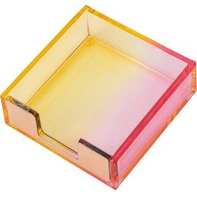 Resim Ganzhoushop Akrilik Not Defteri Not Kartları Masa Düzenleyici Akrilik Zımba Ofis Aksesuarı Ofis Malzemeleri Bant Kesici Akrilik Malzeme Not Kutusu 