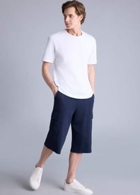 Resim DeFacto Relax Fit Sweatshirt Kumaşı Uzun Şort T4693AZ26SM Erkek 