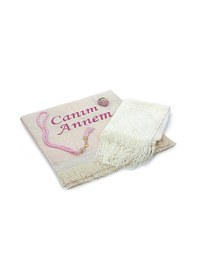 Resim Anneler Gününe Özel Tesbih Zikirmatik Şal Canım Annem Nakışlı Seccade Seti Pembe 