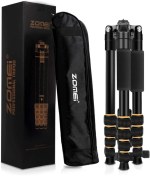 Resim zomei Canon Nikon Dslr Makineler Ile Uyumlu Tam Profesyonel Tripod 156cm Hidrolik Kafa 