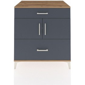 Resim Kronos Şifonyer 2 Raflı 2 Çekmeceli 2 Kapaklı 88x59x96 Çam-an... Çam 