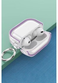 Resim Drnds Movenchy Apple Uyumlu AirPods Pro 2 2.nesil Shiny Şeffaf Kılıf - Pembe 