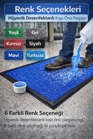 Resim Step Myfloor Renkli Dezenfektan Hijyen Paspası Mavi 