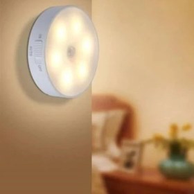 Resim Kendi Markanız® Hareket Sensörlü USB Şarjlı Spot Lamba Mıknatıslı ve Yapışkanlı Gün Işığı Renk LED 