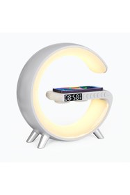 Resim -15w Kablosuz Şarj Standlı Bluetooth Hoparlör Gece Lambası 