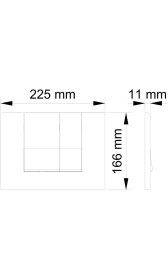 Resim Visam Karina Parlak Krom Gömme Rezervuar Kumanda Paneli Basma Butonu 226.002 