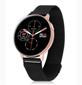 Resim Woom Watch Kanyon - Ios Android Uyumlu S20 Siyah Rose Akıllı Saat Nabız Adım Uyku Tansiyon 