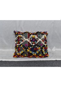 Resim Zehra Abla Halı Yeni El Dokuma Dekoratif Kilim Kırlent Yastık Kılıfı 6908 Çok Renkli 