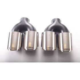 Resim Monlion Akrapoviç Egzoz Ucu 101MM Çiftli Sağ-Sol Krom 