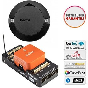 Resim CubePilot Pixhawk The Cube Orange Standard Set Otopilot (ADS-B Carrier Board)+HERE4 Multiband RTK GPS/GNSS 
