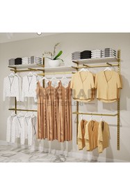 Resim AFE DEKOR Askılık Sistemi, Giyinme Odası Raf-askılık Sistemi , Raf Sistemi ,mağaza Raf Sistemi 275x200 Cm 