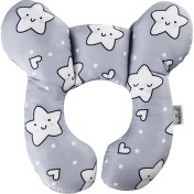 Resim Wenchang Shop C No.11 Stili Yeni Seyahat Oto Koltuk Baş ve Bebek Boyun Yastığı Güvenlik Yumuşak Boyun Destek Yastığı Çocuklar U Şekilli Başlık Baş Koruma Yastık (Yurt Dışından) 