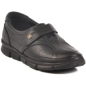 Resim Ayakmod 604 Z Kadın Ortopedik Anatomik Hakiki Deri Siyah Günlük Ayakkabı Siyah 