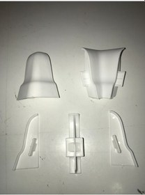 Resim Laminat Parke Süpürgelik Köşe Bağlantı Aparatı 6 cm Beyaz 