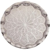 Resim Yuvarlak Dalgalı Büyük Tepsi Beyaz 