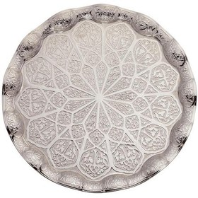 Resim Yuvarlak Dalgalı Büyük Tepsi Beyaz 