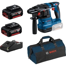 Resim Bosch Professional Gbh 18V-22 2x4 Ah Çift Akülü Kırıcı Delici + Çanta Hediyeli 