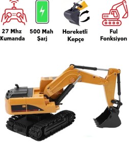 Resim kosetoys Uzaktan Kumandalı Şarjlı Işıklı Kepçe 360 Derece Dönen 1 Kg Kinetik Kum 
