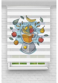 Resim Perdecizade Enxboy Mutfak Blender Dijital Baskılı Zebra Perde-cocuk Odası-stor Perde Renkli 