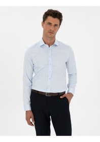 Resim Pierre Cardin Erkek Açık Mavi Gömlek Desenli 50312330-vr003 Açik Mavi 