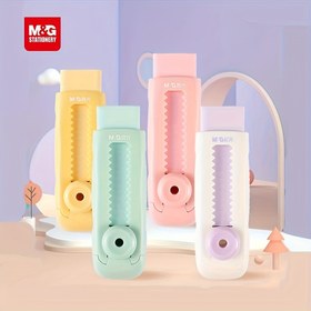 Resim M&G Geri Çekilebilir Şeker Renkli Yaratıcı Silgi, Çip Yok, İz Yok, İtme Kilidi Kalem Silgisi, Çizim ve Boyama Öğrenci Kırtasiye Tek Paket için Uygun 