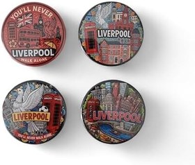 Resim Liverpool Magnet Set 1-4'lü Buzdolabı Magnet Liverpool 