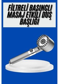 Resim Yeni Nesil Duş Başlığı Paslanmaz Çelik Masaj Etkili Ergonomik Tasarım Su Basınçlı Çok Renkli 