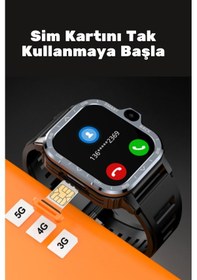 Resim Wearfitpro Wrwatch 5g Lite Sim Kart Çift Kamera Btk Yeni Nesil Özellikler 16gb 51mm Akıllı Saat + Ultra Watch 
