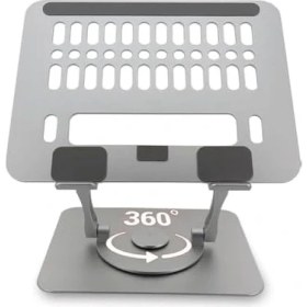 Resim Assess Store ZR-516 Alüminyum Taşınabilir 360 Derece Dönebilir Katlanabilir Laptop Standı 