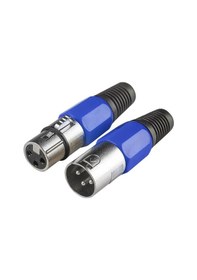 Resim 2 Adet - 3 Pin Xlr Konektörü Dişi + Erkek Mikrofon Jackı - Mikrofon Ses Jakı 