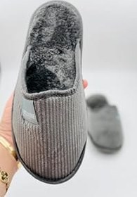 Resim Kadife Erkek Önü Kapalı Terlik Kışlık Hafif Terlik Misafir Çeyiz Damat Terliği Ses Yapmaz Taban 