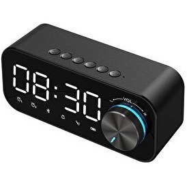 Resim Valkyrie Bluetooth Şarjlı Alarmlı USB/SD Aynalı Masa Saati 