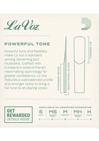 Resim D'addario Rcc10sf La Voz Bb Klarnet Kamışı Soft Sertlik Profesyonel/caz - 10'lu Paket Caz İçin Yumuşak Ton Ve Kolay Çalım 