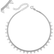 Resim 925 Ayar Gümüş Üçgen Halhal 