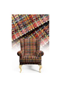 Resim Eys Rengarenk Örgü Desenli Dijital Baskı Döşemelik Kumaş Karışık 