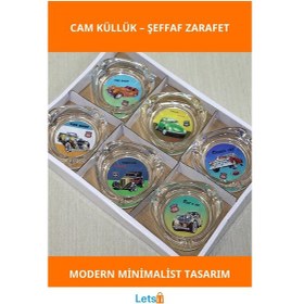 Resim Şeffaf Cam Zarif Küllük 35 
