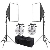 Resim Deyatech Softbox 50 x 70 CM Paraflaş 5 Duylu Sürekli Işık 2'li Set 