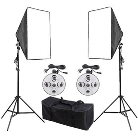 Resim Deyatech Softbox 50 x 70 CM Paraflaş 5 Duylu Sürekli Işık 2'li Set 