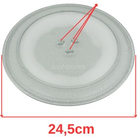Resim Parmis Bosch Uyumlu HMT75M420W Mikrodalga Fırın Cam Tepsi 