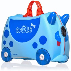 Resim Trunki Köpek Dougie Dog Binilen ve Sürülen Çocuk Bavulu 