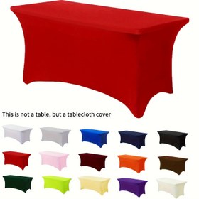 Resim Halloween, Noel, 1 adet Canlı Kırmızı Polyester Masa Örtüsü - Esnek Uyum, Makine Yapımı, Hızlı Kuruyan & Kırışmaz, İç/Dış Mekan Etkinlikleri, Partiler, Düğünler, Piknikler ve Daha Fazlası için İdeal, Piknik Örtüsü | Canlı Masa Örtüsü | Esnek Masa Örtüsü 