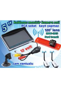 Resim Kablosuz 5 İnç Ekran 2006-2013 Ford Transit Uyumlu Kamera 12 Volt 