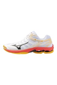 Resim MIZUNO Wave Voltage 2 Unisex Voleybol Ayakkabısı Beyaz / Turuncu 