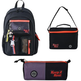 Resim Startech Spor Black Start 3'lü Okul Çanta Seti - Standart / Standart 