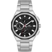 Resim Ferro FM11590AWT-J2 Quartz Çelik Gri Siyah Kadran 44 mm Erkek Kol Saati 