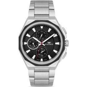 Resim Ferro FM11590AWT-J2 Quartz Çelik Gri Siyah Kadran 44 mm Erkek Kol Saati 