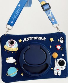 Resim WANNA PROTECT Ipad Pro 11 inç 2020 2024 Astronot Çocuklar için Askılı Standlı Eğlenceli Karakterli Tablet Kılıfı 