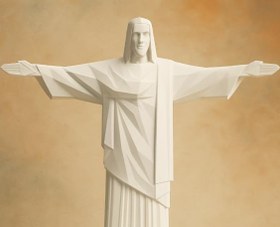 Resim HOUSETREND Dekoratif İsa - Dünyanın En Büyük Heykelleri serisi - Christ - The Greatest Statues of the World series (24cm) 