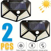 Resim Ultra parlak deniz spot ışığı güneş enerjili, 100LED ışık, akıllı ışık kaynağı algılama, gece otomatik olarak yanar, gündüz otomatik şarj olur, dört yönlü aydınlatma, hareket sensörleri ile donatılmış, güneş enerjisi şarjlı, kolay kurulum 